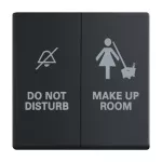 1785/11-885 KLAWISZ Z NADRUKIEM. DO NOT DISTURB MAKE UP ROOM -FUTURE-CZARNY MATOWY