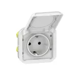 NOWE PLEXO - GN. SCHUKO 2P+Z ZACISKI AUTO MECHANIZM 16 A-250V~ BIAŁE