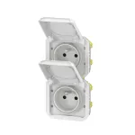 NOWE PLEXO - GNIAZDO 2X2P+Z PIONOWE MECHANIZM 16 A - 250 V~ BIAŁE