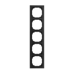 1725-4025 | ramka 5-krotna | art linear czarne szkło ryflowane