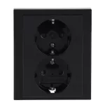 202 EUJB-81 SCHUKO double socket outlet, full cover