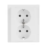 202 EUJB-84 SCHUKO double socket outlet, full cover