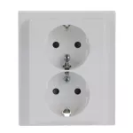 202 EUJB-84 SCHUKO double socket outlet, full cover