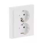 202 EUJB-84 SCHUKO double socket outlet, full cover