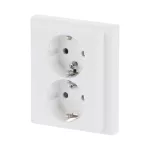 202 EUJB-84 SCHUKO double socket outlet, full cover