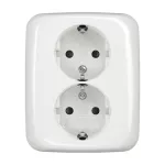 202 EUJB-214 SCHUKO double socket outl., full cover