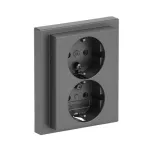 202 EUJB-866 SCHUKO double socket outlet, full cover