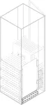 PLVS1052 Wygrodzenie pionowe boczne; forma 3b; W=100mm do G=500mm (z profilami środkowymi)