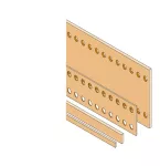 PBFC2005 Szyna płaska Cu 20x5mm D=1750mm