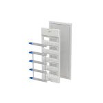 UZS660K drzwi z ramką, maskownicą oraz szyną DIN, białe, do obudów UK66(...), 872x384mm (WxS)