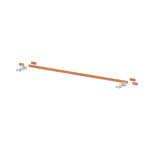 ZX2327 Szyna miedziana 20x5mm szerokość 4PW 1000mm V1, A2(do samodzielnego montażu)