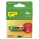 GP Bateria alkaliczna ULTRA AA (LR6) 6+2PP