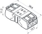 Szybkozłączka CMK-652 transparentny/pomarancz