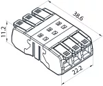 Szybkozłączka CMK-653 transparentny/pomarancz