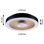 Plafoniera VOLEA 18W DIM 320MM 2120lm 3000K IP44 230V czarny / złoty / tworzywo sztuczne