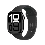 Apple Watch 10 GPS 46mm Jet Black Aluminium Case with Black Sport Band - S/M