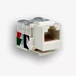 Gniazdo UTP RJ 45 kat. 5e keystone biały, DC/FA-682MK-8-C5E