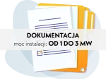 Przygotowanie dokumentacji do wejścia na teren budowy z odbiorami, po otrzymaniu WP (WarunkiPrzyłączeniowe). Moc instalacji od 1 do 3 MW. Cena minimalna.