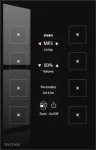 AURUS OLED, szklany front, czarny (technologia pojemnościowa - 8 pól dotykowych, 8xLED/wyśw. OLED/IR/buzzer/T°sen.)