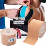 EXTRALINK PLASTRY TAPE TEJPY KINESIOTAPING TEJP TAŚMA SPORT PRO 5MX5CM BEŻ P-864