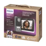 Philips WelcomeEye Connect 3, zestaw wideodomofonowy, bezsłuchawkowy, monitor dotykowy 7" LCD, Wi-Fi + APP na telefon, z gniazdem na kartę pamięci, z kamerą 3K, czytnikiem kart i breloków zbliżeniowych 125kHz