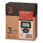 FARO S LED 20W naświetlacz z PIR, 1600lm, IP44, 4000K, aluminium + szkło