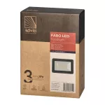 FARO LED 50W naświetlacz 4000lm, IP65, 4000K, aluminium + szkło