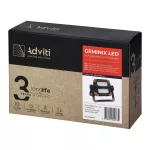 GEMINIX LED 2x10W, podwójny naświetlacz roboczy, przenośny z akumulatorem, 1200lm, IP44, 4000K, 5000mAh