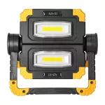 GEMINIX LED 2x10W, podwójny naświetlacz roboczy, przenośny z akumulatorem, 1200lm, IP44, 4000K, 5000mAh