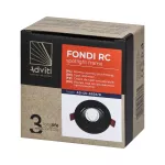 FONDI RC ramka dekoracyjna oprawy punktowej, MR16/GU10 max. 50W, okrągła, stała, aluminiowa, czarna