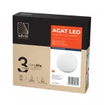 AGAT LED 15W, oprawa ogrodowa, 1100lm, IP54, 4000K, biała