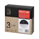 HALIT LED 10W, oprawa ogrodowa z czujnikiem ruchu 140st, 600lm, IP65, 4000K, IK10, czarna