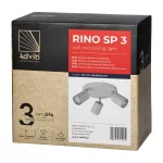 Rino SP 3, oprawa ścienno-sufitowa, GU10 max. 3x50W, IP20, biała