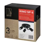 Rino SP 4, oprawa ścienno-sufitowa, GU10 max. 4x50W, IP20, czarna