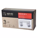 MALTA SP 2, oprawa ścienno-sufitowa, GU10 max. 2x12W, IP20, biała