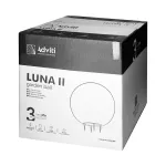 LUNA II oprawa ogrodowa kula, E27, max. 18W, IP65, biała, ⌀380