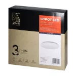 SOPOT plafon LED 18W z mikroflowym czujnikiem ruchu, 1880 lm, 4000K, klosz PVC, IP20