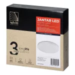 JANTAR plafon LED 18W z mikrofalowym czujnikiem ruchu, 1880 lm, 4000K, klosz PC, IP54