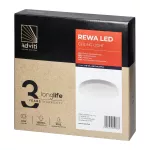 REWA plafon LED 18W, 1880 lm, 4000K, klosz PC, IP65