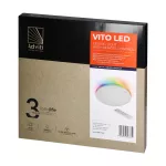 VITO LED 36W, plafon oświetleniowy, 3500lm, IP20, 3000/4000/6500K + RGB, pilot, biały, Ø 400