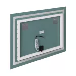 Lustro LED prostokątne 80x60 cm, montaż poziom, z wbudowanym wyłącznikiem, z marginesem, 4000K