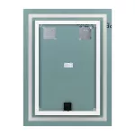 Lustro LED prostokątne 60x80 cm, montaż pion, z wbudowanym wyłącznikiem, z marginesem, 4000K