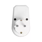 Adapter 1x2P+Z (Schuko) z włącznikiem, biały