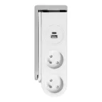 Przedłużacz biurkowy ze sprężynowym zaciskiem mocującym 2x2P+Z,USB A+C,biała, 16A/230V 1,4m