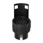 Adapter gniazda przyczepy 7/13-pinowy, tworzywo, 12/24V