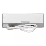 Gniazdo meblowe 2x2P+Z (Schuko), 2xUSB (typ A+C; 2,4A), szaro-srebrne