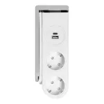 Przedłużacz biurkowy ze sprężynowym zaciskiem mocującym 2x2P+Z(Schuko),USB A+C,biała, 16A/230V 1,4m