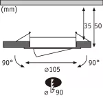 Oprawa do wbudowania ANMUS LED DIM 5W 700lm 105mm 2700K-6500K IP20 230V czarny / aluminium