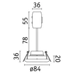 Zestaw oprawa do wbudowania LANATI COIN LED 3X 6W 470lm 84mm 2700K IP20 230V drewno/czarny