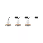 Zestaw oprawa do wbudowania LANATI COIN LED 3X 6W 470lm 84mm 2700K IP20 230V drewno / aluminium /czarny